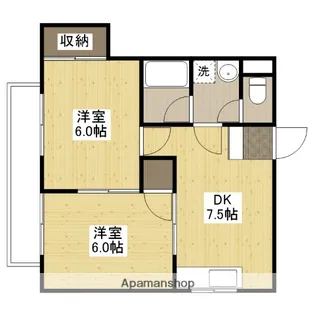コーポ益【4階】の間取り