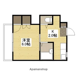 コーポ佐々木【2階】の間取り