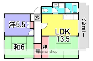第2仁井田マンション【2階】の間取り