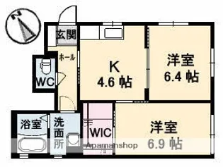 カーザ アルタ【1階】の間取り