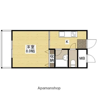 己斐西ハイム【1階】の間取り