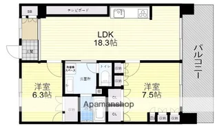 アーバンビュー宇品フェアパーク B棟【12階】の間取り