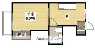 コーポピスガ【1階】の間取り