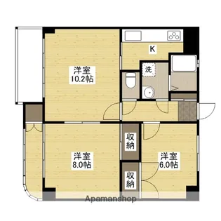 メリベール永田【4階】の間取り
