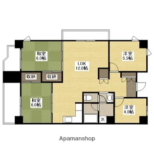 ヴェルシャトー府中【8階】の間取り