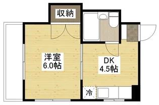 大方マンション【4階】の間取り