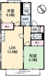 ボービラージュ中山台A棟【2階】の間取り