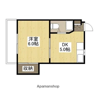 大宮グリーンコーポ【1階】の間取り