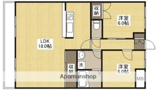 ロイヤル竜王【605号室】の間取り
