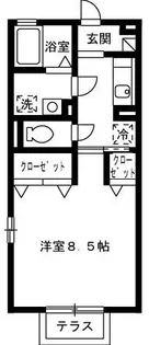 グランモア西本【1階】の間取り