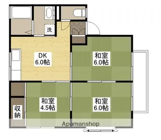 セジュール山田A棟【2階】の間取り