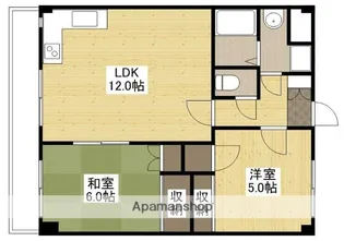 楽々園ハイツ【3階】の間取り