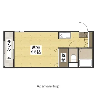 キューブ翠【1階】の間取り