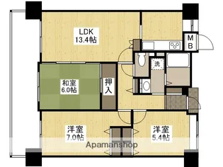 ロイヤルシャトー祇園【3階】の間取り