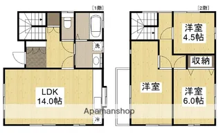 広島県安芸郡府中町大須1丁目【一戸建】の間取り