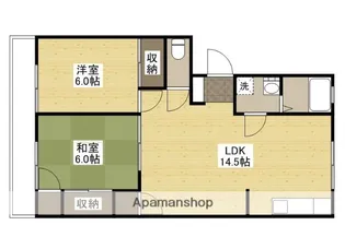 平町マンション【2階】の間取り