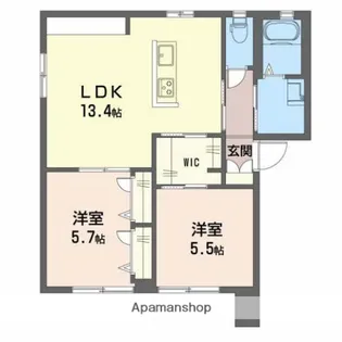 メゾンブリエ Ⅱ【1階】の間取り
