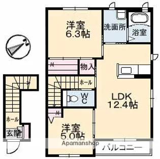 ドリームフォレストS【2階】の間取り
