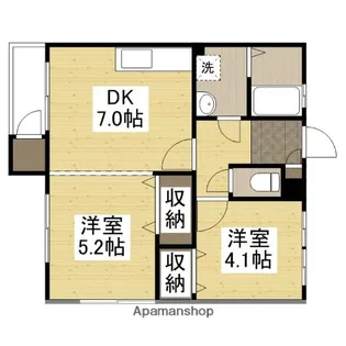 メゾンフレール【1階】の間取り