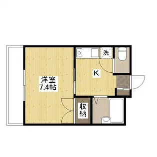 ガーデンプレイス観音【2階】の間取り