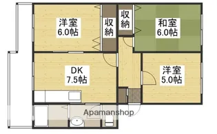 フラワーヒルズ井口【3階】の間取り