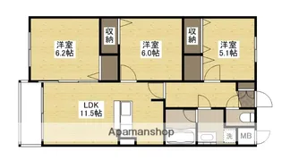 アセーラA館【2階】の間取り