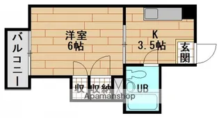 コーポ安留【3階】の間取り