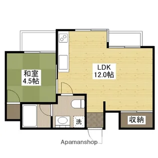 グリーンハイツ多田【5階】の間取り