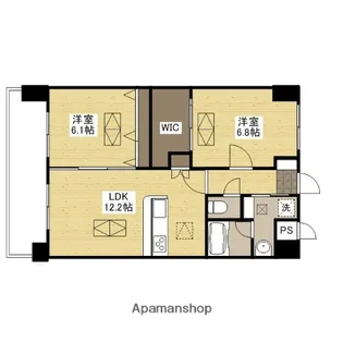 桜レジデンス横川【6階】の間取り