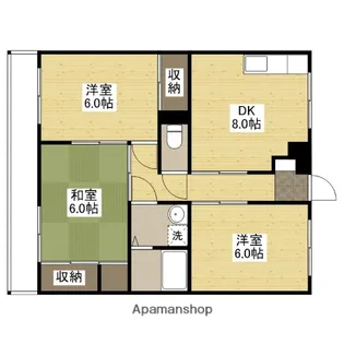 サンホープ緑井【3階】の間取り