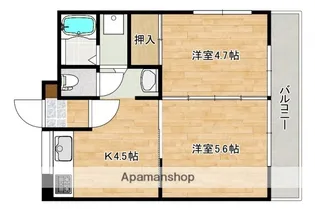 三筋川コーポ【305号室】の間取り
