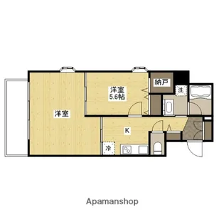 パシフィカコイン通り【6階】の間取り
