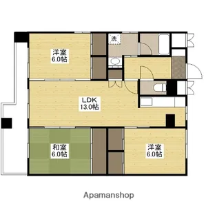 アメニティ観音【7階】の間取り