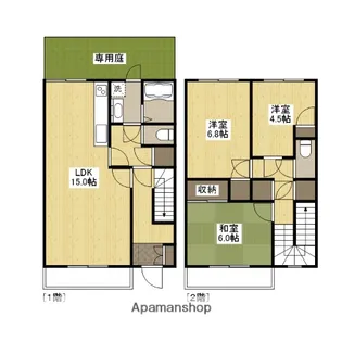 メゾネット己斐【1階】の間取り