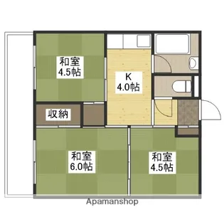 海老園春秋マンション【2階】の間取り