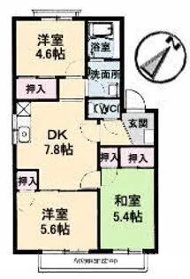 ヴィラシーハイル【1階】の間取り