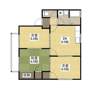 エステート飛鳥A棟【2階】の間取り