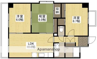 ドリーム中村【7階】の間取り