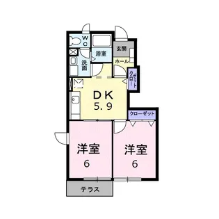 レジデンス2004【1階】の間取り