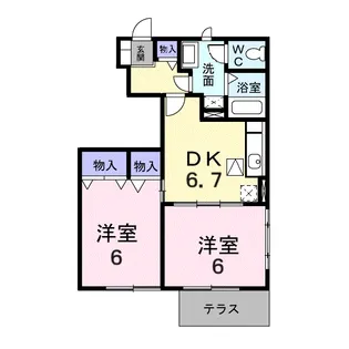 サンフィールド【1階】の間取り