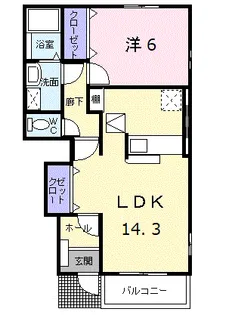 ANGEPALAZZO2番館【1階】の間取り