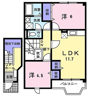 エクセレンテグリシーナⅡ【2階】の間取り