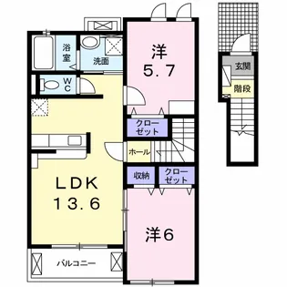 エテルノガーデン亀山【2階】の間取り
