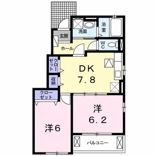 エテルノガーデン亀山【1階】の間取り