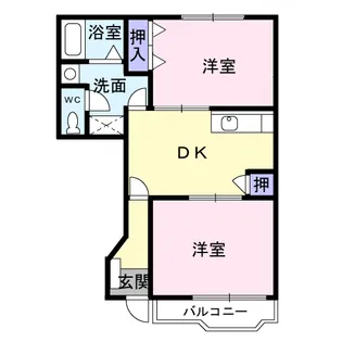 ヒルズハウス ソレイユ【1階】の間取り