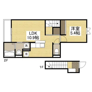 カーサクラベール【2階】の間取り
