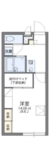 レオパレスグラシューズK【106号室】の間取り