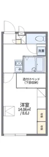 レオパレスアンジュール【1階】の間取り