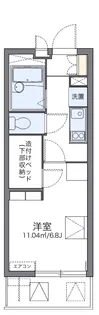 レオパレス広白岳【301号室】の間取り