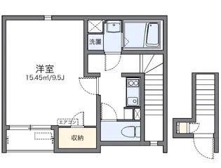 レオネクストファミーユS【204号室】の間取り